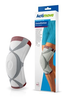 Kniebandage Actimove® GenuMotion - Farbe weiß/grau/rot, Größe L