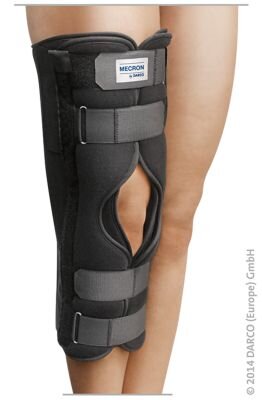 Knieschiene Mecron, gerade - Farbe schwarz, Länge 40 cm, Größe L