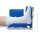 Fersen-Freilagerung Body Armor Heel Reliever, Schaumstoff grau-blau - glatter Schaumstoff