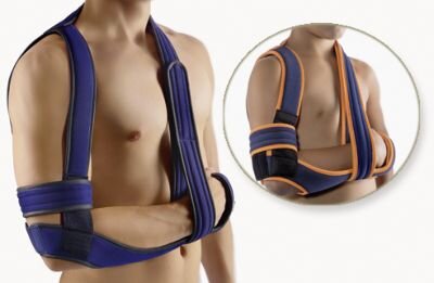 Schulter-Arm-Adduktionsorthese OmoBasic® nach Gilchrist - Farbe blau, Größe 0