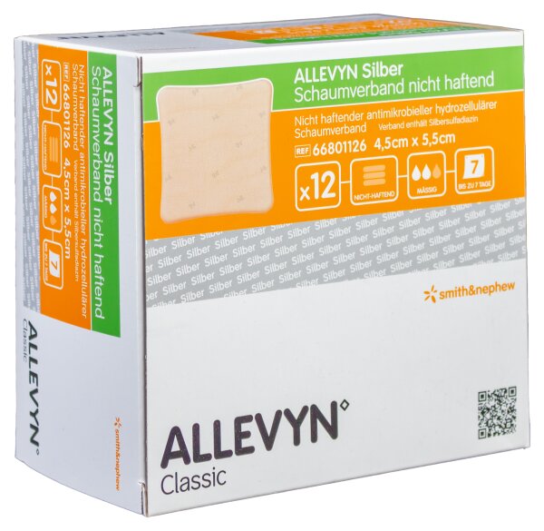 Allevyn® Silber nicht haftend 4,5 cm x 5,5 cm
