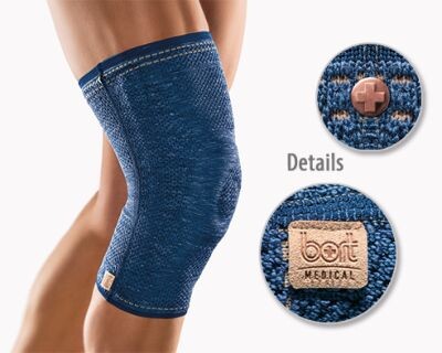 Kniebandage StabiloGen® Eco, jeans und schwarz - Farbe jeans, Größe 2