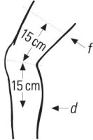 Kniebandage StabiloGen® Eco, jeans und schwarz - Farbe jeans, Größe 2