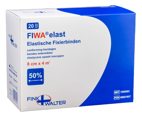 Fiwa® elast elastische Fixierbinden, unsteril 8 cm x 4 m