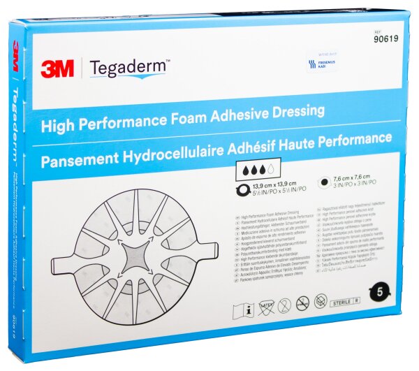 Tegaderm™ Foam Adhesive klebender Schaumverband 13,9 cm, rund