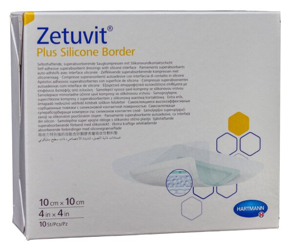 Zetuvit® Plus Silicone Border 10 x 10 cm