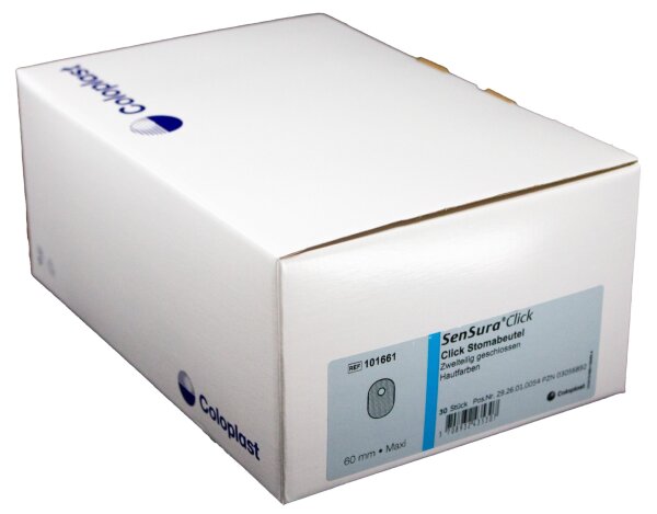 SenSura® Click, zweiteilig Beutel, geschlossen hautfarben-60-maxi