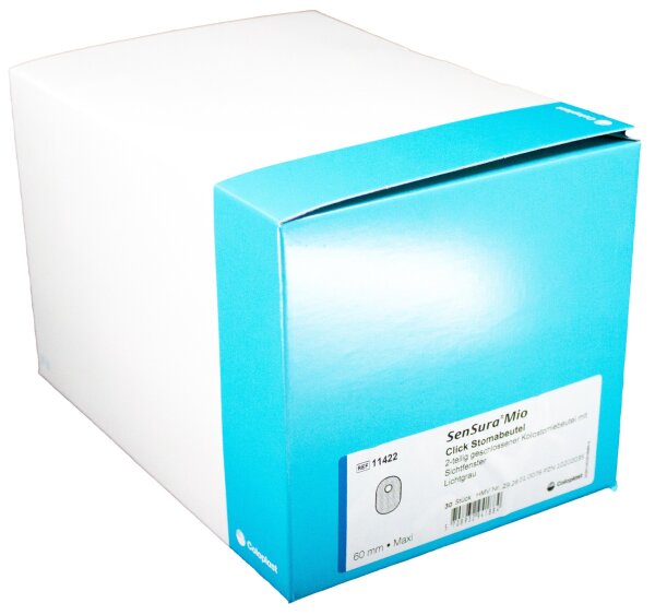 SenSura Mio Click zweiteilig Beutel, geschlossen lichtgrau-60 mm-510 ml
