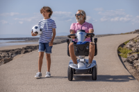 Elektro-Scooter Leo 4-Rad 6 km/h silber