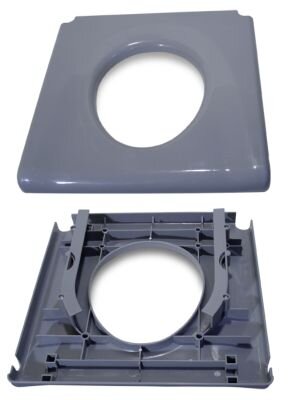 Toilettenbrille für Toilettenrollstuhl INVACARE H720T, grau