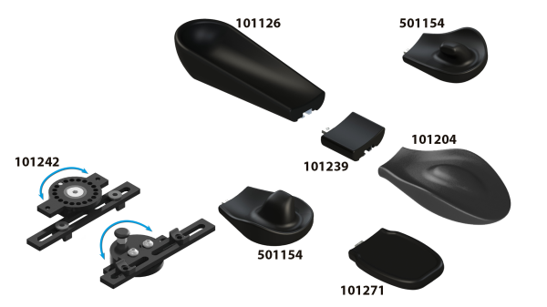 Armschalensystem, modular für Rollstuhl