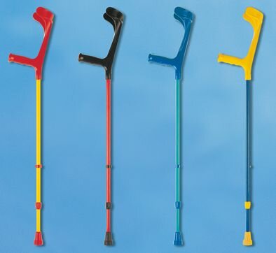 Leichtmetall-Unterarmgehstütze, vollfarbig - Farbe brombeer