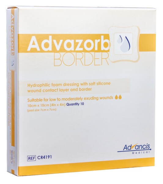 Advazorb® Border, 10 Stück 10 cm x 10 cm