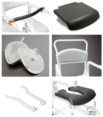Zubehör für Dusch- und Toilettenrollstuhl Clean - Becken, Farbe grau