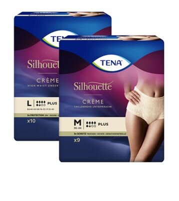 Schutzunterwäsche TENA Silhouette Lady Pants Plus Creme - Größe L