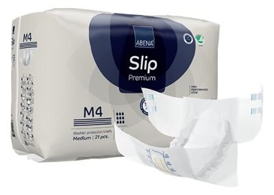 Inkontinenzslip Abena-Slip Premium L3 | Hüftumfang 100 bis 150 cm | Saugstärke 3400 ml | Farbe weiß-grün | VE 4 x 20 Stück