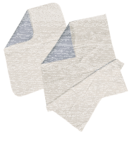 Krankenunterlage Abena waschbar 90x85 cm, weiß-blau