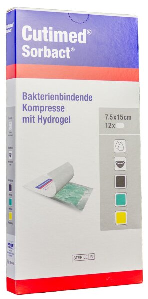 Cutimed® Sorbact® Gel 7,5 x 15 cm, 12 Stück