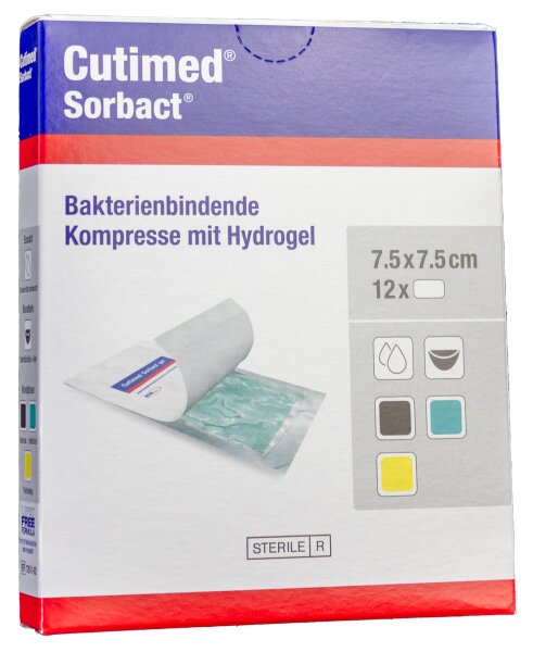 Cutimed® Sorbact® Gel 7,5 x 7,5 cm, 12 Stück